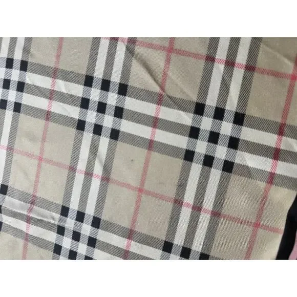 Burberry Silk Scarf 90x90 Horseferry Coordinates Logo Check Italy - Picture 11 of 11